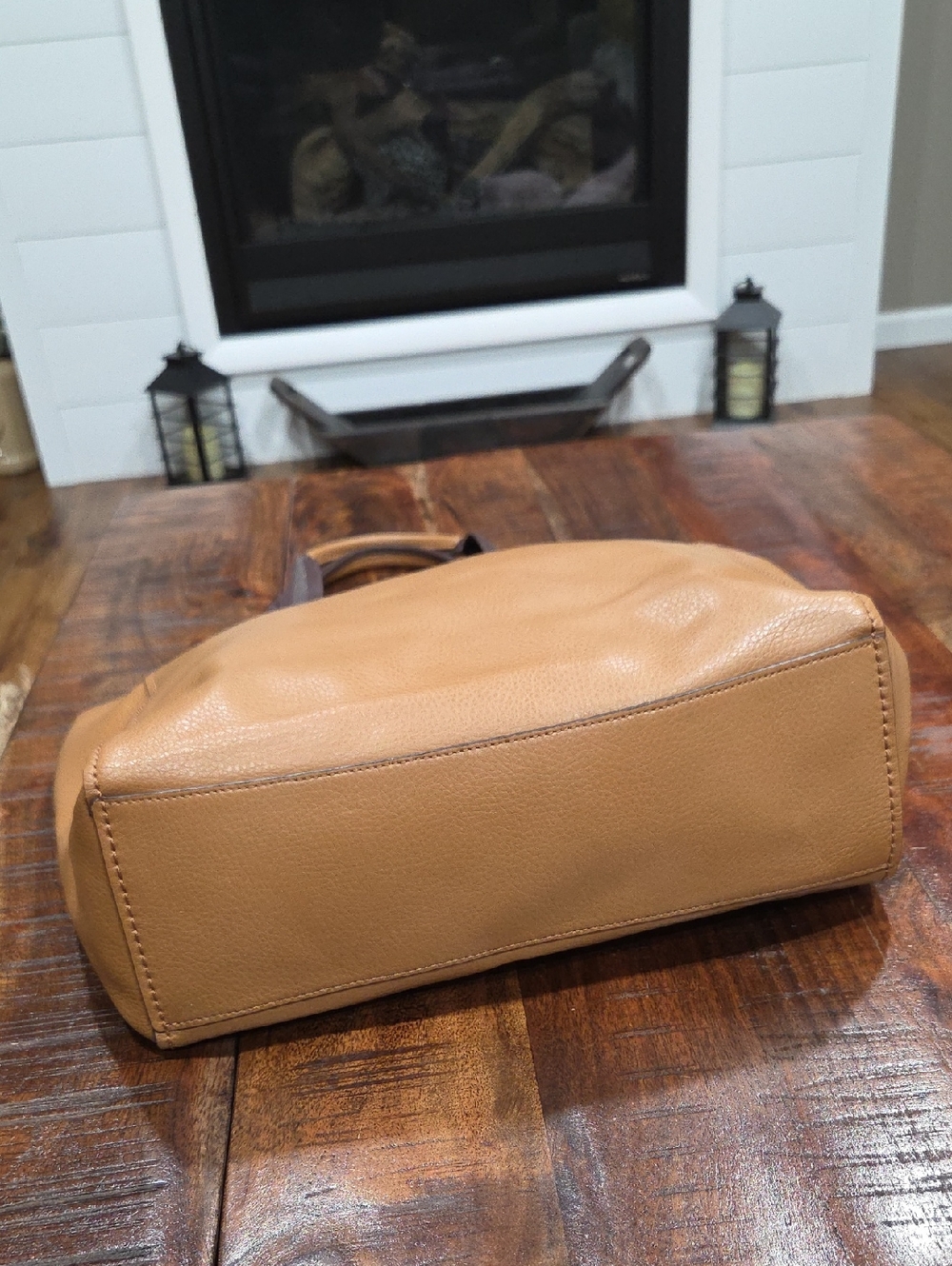 Coach Pebbled Leather Beige Tote - Picture 6 of 13